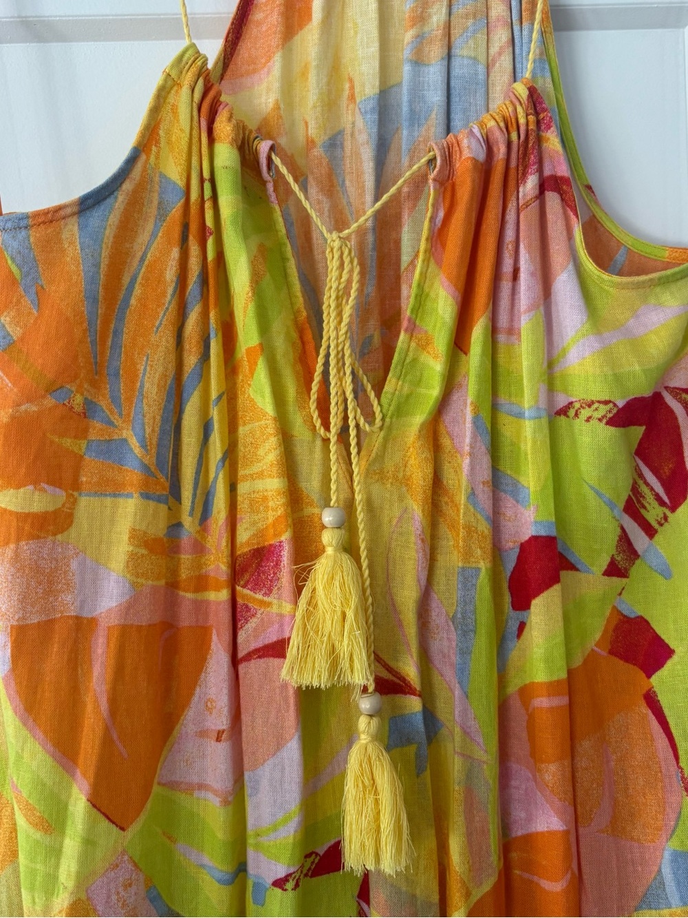 C&C California Linen Blend Swim Cover-up Dress. Sz L - Picture 3 of 6